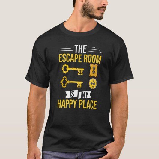 脱出ゲーム 出口 パズルボックス ボード ホラー Tシャツ (正面)