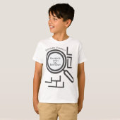脱出ゲーム+迷路+パーティー グレー 白 Tシャツ (正面フル)