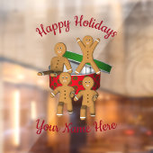 脱出ジンガーブレッドクッキーパーソナライズされたホリデー ウィンドウサイン (シート2)