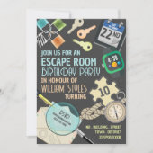 脱出スタイリッシュ室、誕生日パーティー 招待状 (正面)