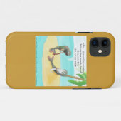 脱出不能!?砂漠の島の困り顔の魚 iPhone 5 カバー (裏面(横))