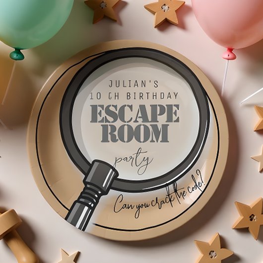 脱出室の誕生日パーティー ペーパープレート