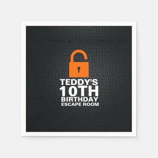 脱出室バースデーパーティー殺人ミステリーゲーム スタンダードカクテルナプキン (正面)