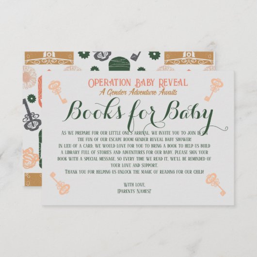 脱出室性別本をベビー エンクロージャーカード (正面/裏面)