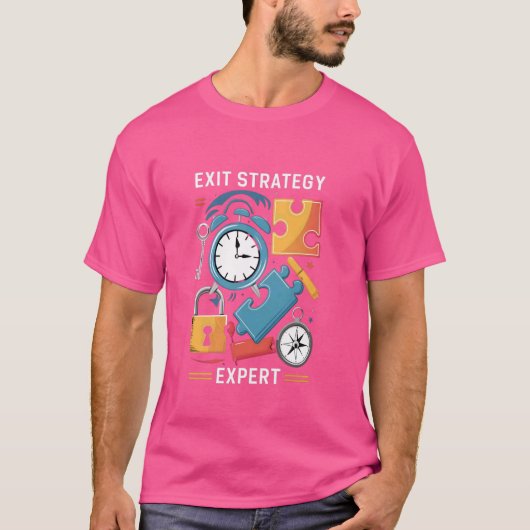 脱出戦略のプロフェッショナル 脱出ゲーム 脱出室 Tシャツ (正面)