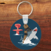 脱出素晴らし – クマのサメ騎兵 キーホルダー (正面)