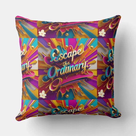 「脱出、探索、進化」 クッション (裏面)