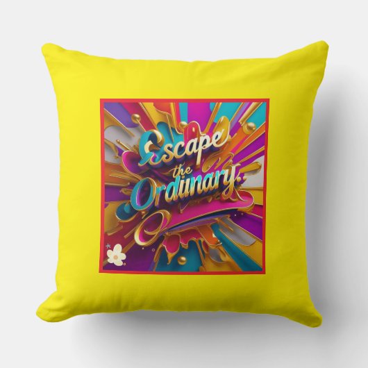 「脱出、探索、進化」 クッション (正面)