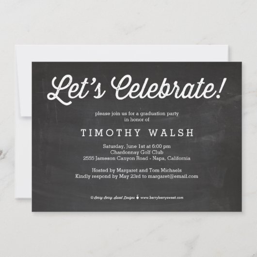 脱帽の卒業式 招待状 (裏面)