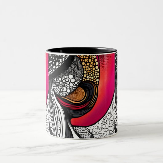 脱帽 ツートーンマグカップ (中央)