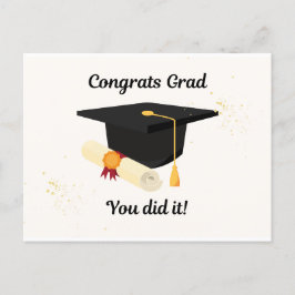 脱帽：卒業カード インビテーションポストカード