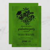 脱帽 – 緑 招待状 (正面/裏面)