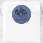 脱帽 – 青 ラウンドシール (バッグ)