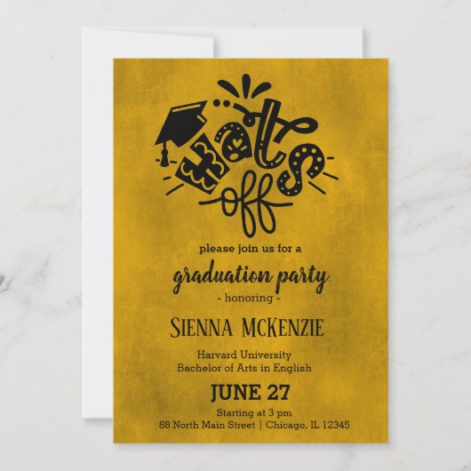 脱帽 – 黄色 招待状 (正面)