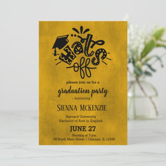 脱帽 – 黄色 招待状 (スタンド正面)