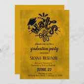 脱帽 – 黄色 招待状 (正面/裏面)