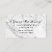 脱毛スキンクリニックバラ金ゴールド大理石 名刺 (裏面)