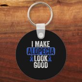 脱毛ブルーリボン戦争に良い脱毛に見える脱毛症 キーホルダー (裏面)