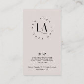 脱毛体ワックスアフターケアモダンロゴクリーム 名刺 (裏面)