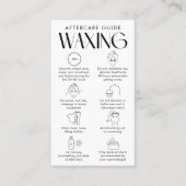 脱毛体ワックスアフターケアモダンロゴクリーム 名刺 (正面)