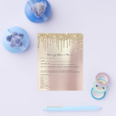 脱毛免除責任放棄リリースバラ チラシ (シングル)