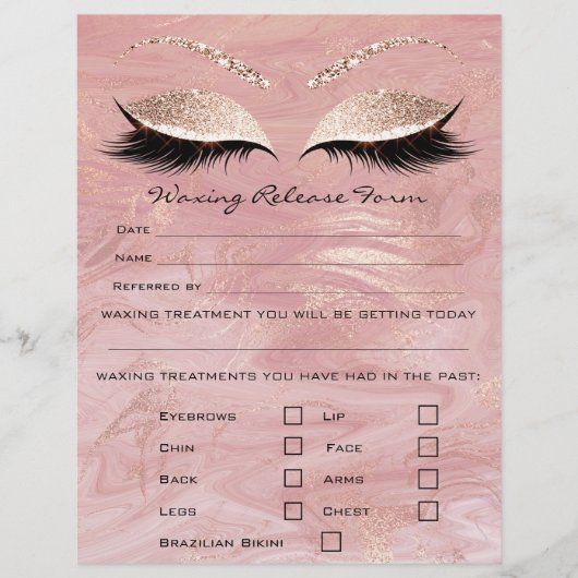 脱毛免除責任放棄リリース型枠 チラシ (正面)