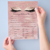 脱毛免除責任放棄リリース型枠 チラシ (手)