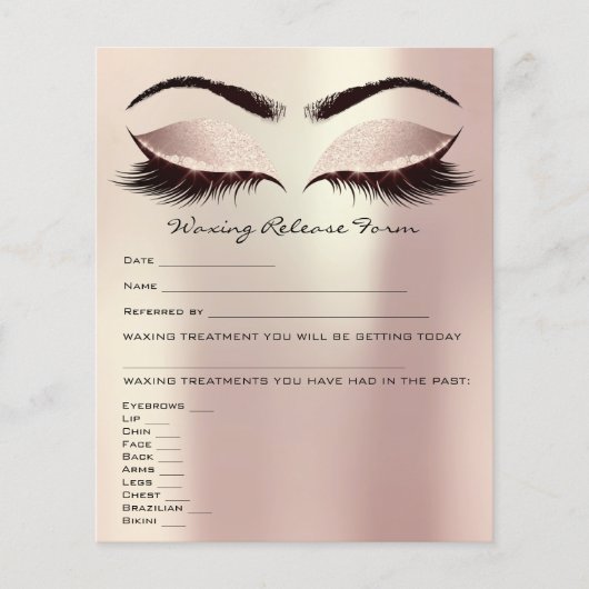 脱毛免除責任放棄リリース型枠 チラシ (正面)