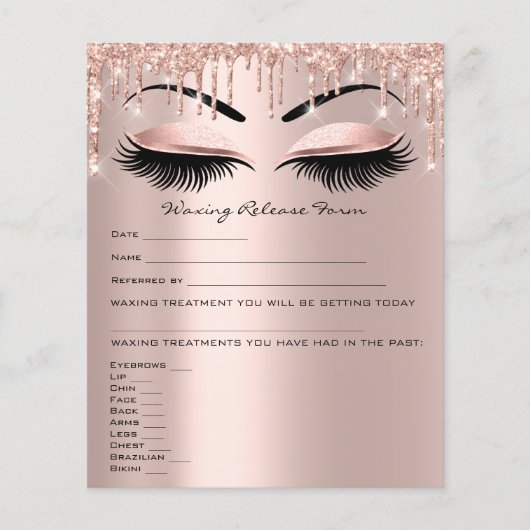 脱毛免除責任放棄リリース型枠 チラシ (正面)