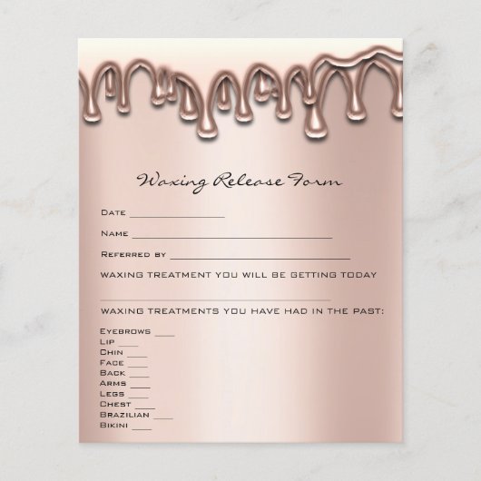 脱毛免除責任放棄リリース型枠 チラシ (正面)