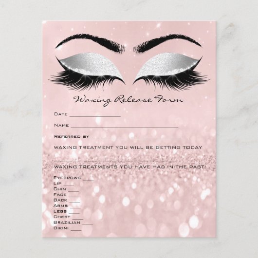 脱毛免除責任放棄リリース型枠 チラシ (正面)