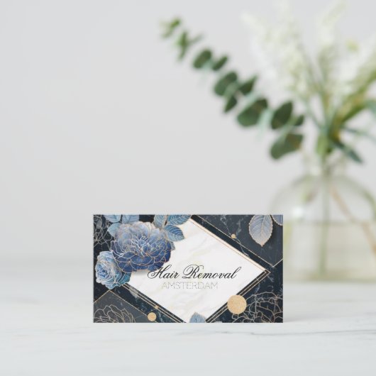 脱毛大理石 名刺 (スタンド正面)