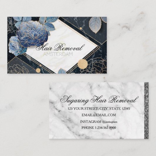 脱毛大理石 名刺 (正面/裏面)