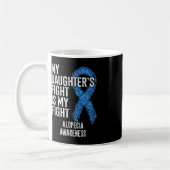 脱毛娘の戦いは私の闘病脱毛症 コーヒーマグカップ (左)