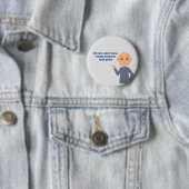 脱毛症の子供は、髪の毛を入れ気にない。 缶バッジ (インサイチュ)