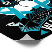 脱毛症の戦士ギフトのパパ ポスター (角)