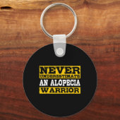 脱毛症の戦士サポートヘアロス認識度 キーホルダー (正面)