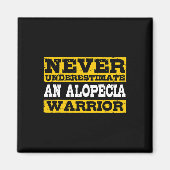 脱毛症の戦士サポートヘアロス認識度 マグネット (正面)