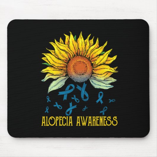 脱毛症認識度ひまわり マウスパッド (正面)