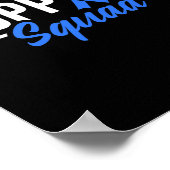 脱毛症認識度サポートスクワッドI衣服ブルーリブ ポスター (角)