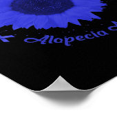 脱毛症認識度ダークブルーリボン脱毛サップ ポスター (角)