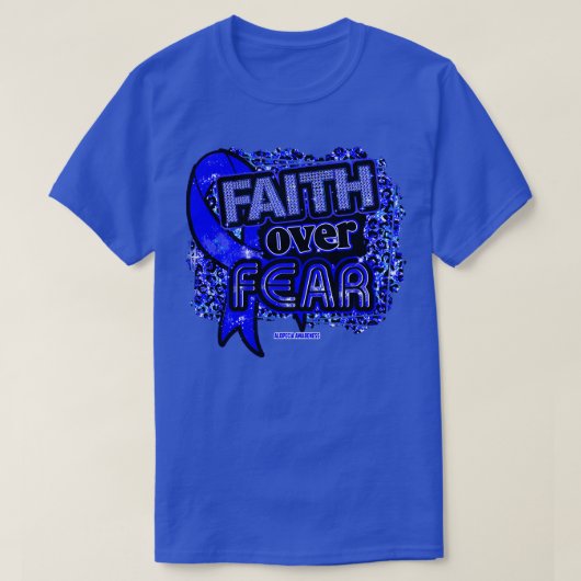 脱毛症認識度リボン信仰オーバービエヒョウ Tシャツ (デザイン正面)