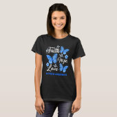 脱毛症認識度信仰希望ラブバタフライ Tシャツ (正面フル)