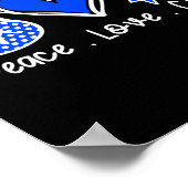 脱毛症認識度月ブルーリボンピースラブCu ポスター (角)