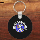 脱毛症認識度脱毛戦士を愛するサバイブ キーホルダー (正面)