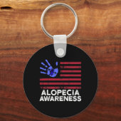 脱毛症認識度脱毛戦士コーピングサバイブ キーホルダー (正面)