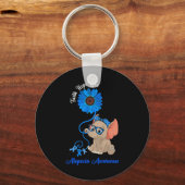 脱毛症認識度象の信仰ホープラブサンフロ キーホルダー (裏面)