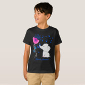 脱毛症認識度 – 脱毛症リボンギフト Tシャツ (正面フル)