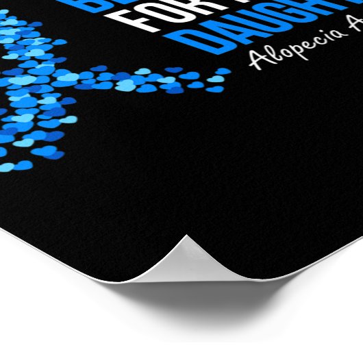 脱毛症認識度I衣服ブルー用マイドーターブルー ポスター (角)