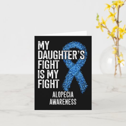 脱毛症 私の娘の闘いは私の闘い アロペシア カード (黄色い花)